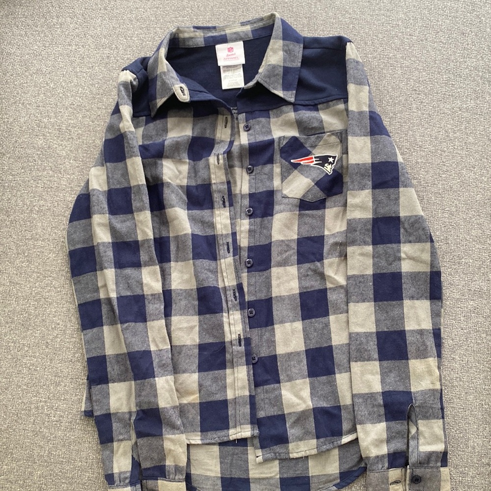 Patriots plaid button up.